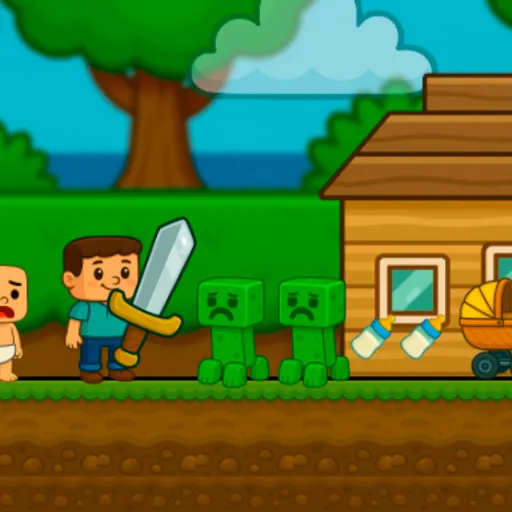 Baby Noob Help! Steve - Play now on funclicker.app